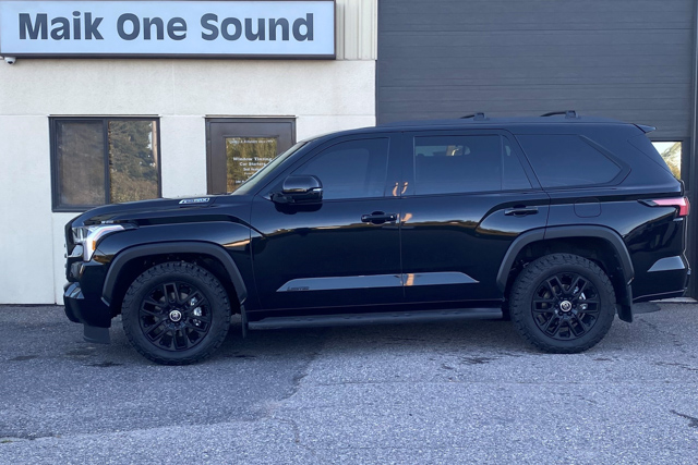 Toyota 2024 Sequia with professional window tint in North Bay